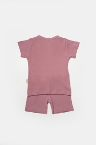 Set tricou cu pantaloni Bamboo, roz, BabyCosy, 50%bumbac+50% bambus (Marime: 12-18 Luni) - Img 3