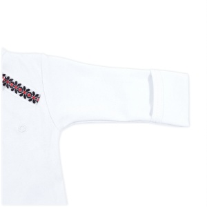 Body național + pantalon cu botoșel + căciuliță (Bumbac 100%, superior,semigros) - Img 2