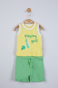 Compleu 2 piese Playing golf pentru baietei, Tongs baby (Culoare: Gri, Marime: 18-24 Luni) - Img 3