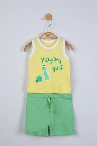 Compleu 2 piese Playing golf pentru baietei, Tongs baby (Culoare: Gri, Marime: 18-24 Luni) - Img 3