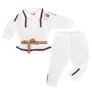 Costum national din 2 piese - unt (Bumbac 100%, semisubtire)piqe