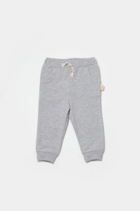 Pantaloni lungi, Two thread, 100%bumbac organic - Gri, BabyCosy (Marime: 18-24 Luni) - Img 3