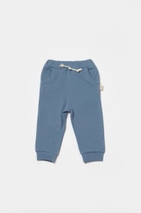 Pantaloni lungi, Two thread, 100%bumbac organic - Indigo, BabyCosy (Marime: 3-6 Luni) - Img 3