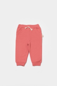 Pantaloni lungi, Two thread, 100%bumbac organic - Rose, BabyCosy (Marime: 9-12 luni) - Img 2