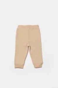 Pantaloni lungi, Two thread, 100%bumbac organic - Stone, BabyCosy (Marime: 9-12 luni) - Img 2