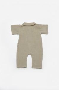 Salopeta cu maneca scurta si nasturei Sheep, 100% bumbac - Verde, BabyCosy (Marime: 18-24 Luni) - Img 3
