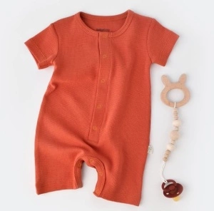 Salopeta cu pantaloni scurti - 100% bumbac organic - Scortisoara, BabyCosy (Marime: 3-6 Luni)