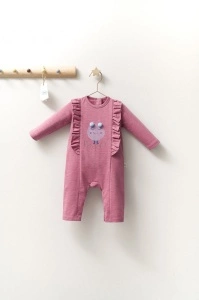 Salopeta cu volanase pentru bebelusi Monster, Tongs baby (Culoare: Gri, Marime: 3-6 Luni) - Img 2