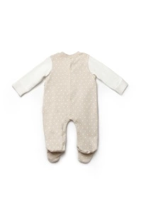 Salopeta eleganta TeddyBear, BabyCosy, 100% bumbac organic (Marime: 3-6 Luni) - Img 2