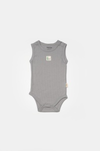 Set 2 body-uri fara maneci Bamboo, bleu, BabyCosy, 50% bambus+50% bumbac (Marime: 9-12 luni) - Img 3