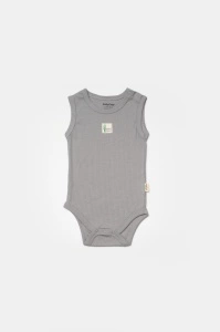 Set 2 body-uri fara maneci Bamboo, bleu, BabyCosy, 50% bambus+50% bumbac (Marime: 9-12 luni) - Img 3