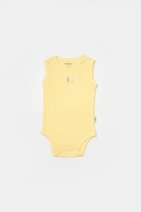 Set 2 body-uri fara maneci Bamboo, galben, BabyCosy, 50% bambus+50% bumbac (Marime: 12-18 Luni) - Img 3