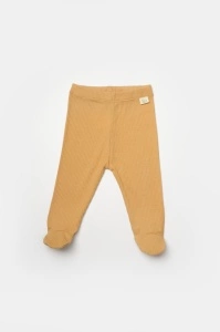 Set 2 pantaloni cu botosei Bamboo, galben, BabyCosy, 50%bumbac+50% bambus (Marime: 3-6 Luni) - Img 3