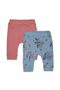 Set de 2 perechi de pantaloni Savana pentru bebelusi, Tongs baby (Marime: 3-6 Luni, Culoare: Somon) - Img 1