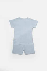 Set tricou cu pantaloni Bamboo, blue, BabyCosy, 50%bumbac+50% bambus (Marime: 12-18 Luni) - Img 3