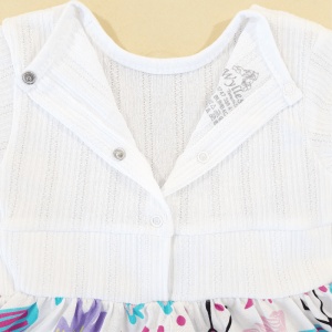 Rochie pt fetite 0-3ani, cu maneca scurta (Bumbac 100%) - Img 3