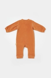 Salopeta Elefant cu maneca lunga din 80%bumbac organic si 20% poliester - Caramiziu, BabyCosy (Marime: 3-6 Luni) - Img 3