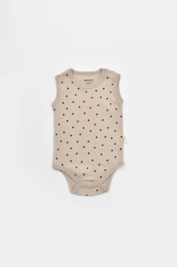 Set 2 body-uri fara maneci bebe unisex Girafa, BabyCosy, 100% bumbac organic (Marime: 12-18 Luni) - Img 3