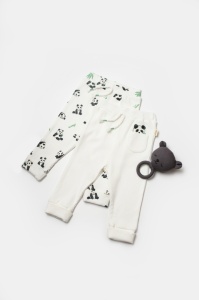 Set 2 pantaloni Panda, BabyCosy, 50%bumbac+50% bambus (Marime: 9-12 luni)