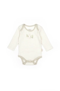 Set 3 piese:body, pantaloni si baveta Rabbit, BabyCosy, 100% bumbac (Marime: 6-9 luni) - Img 2