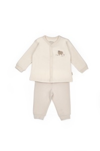 Set bluzita cu capse si pantalon, Lamb, BabyCosy, 100%bumbac organic (Marime: 9-12 luni) - Img 2