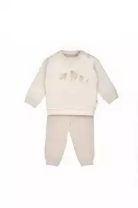 Set bluzita cu imprimeu si pantalon, Lamb, BabyCosy, 100%bumbac organic (Marime: 6-9 luni) - Img 2