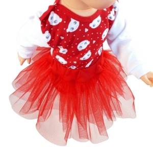 Compleu, fustita tip balerina + body cu maneca lunga si capse pe umar - Img 2