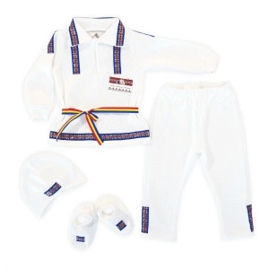 Costum national din 4 piese (Bumbac 100%, semisubtire)
