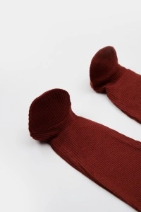 Cutie 4 piese pentru nou nascut - 100% bumbac organic - Caramiziu, BabyCosy - Img 3