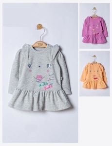 Rochita Sweets pentru fetite, Tongs baby (Culoare: Somon, Marime: 6-9 luni) - Img 2