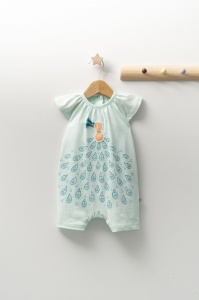 Salopeta de vara pentru bebelusi Peacock, Tongs baby (Culoare: Somon, Marime: 6-9 luni) - Img 3
