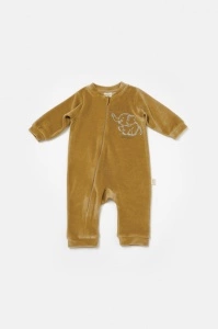 Salopeta Elefant cu maneca lunga din 80%bumbac organic si 20% poliester - Mustar, BabyCosy (Marime: 18-24 Luni) - Img 2