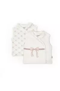 Set 2 vestute pentru bebelusi, powder, BabyCosy Organic Wear (Marime: 9-12 luni) - Img 2
