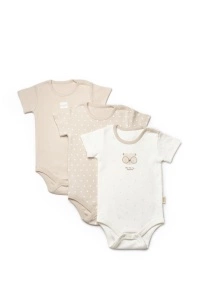 Set de 3 body TeddyBear, BabyCosy, 100% bumbac (Marime: 9-12 luni) - Img 3