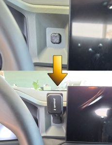 Suport auto magnetic ZEG3D montat pe sistemul YouClip la Dacia Duster - Bigster