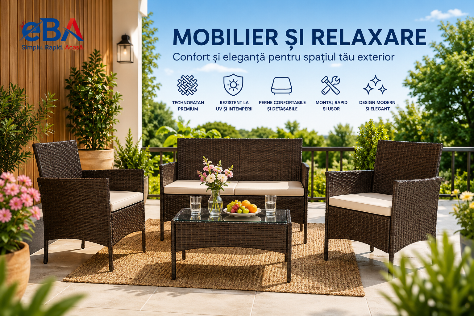Cum sa alegi mobilierul de gradina potrivit pentru balcon sau terasa