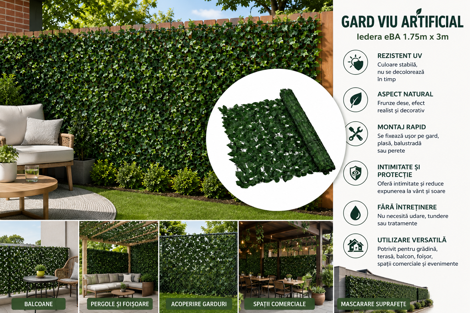 Gard Viu Artificial – 21 idei de utilizare si motive pentru care a devenit una dintre cele mai cautate solutii de intimitate in 2026