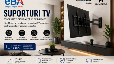 Suporturi TV Premium pentru Orice Diagonala – Ghid Complet eBAStore