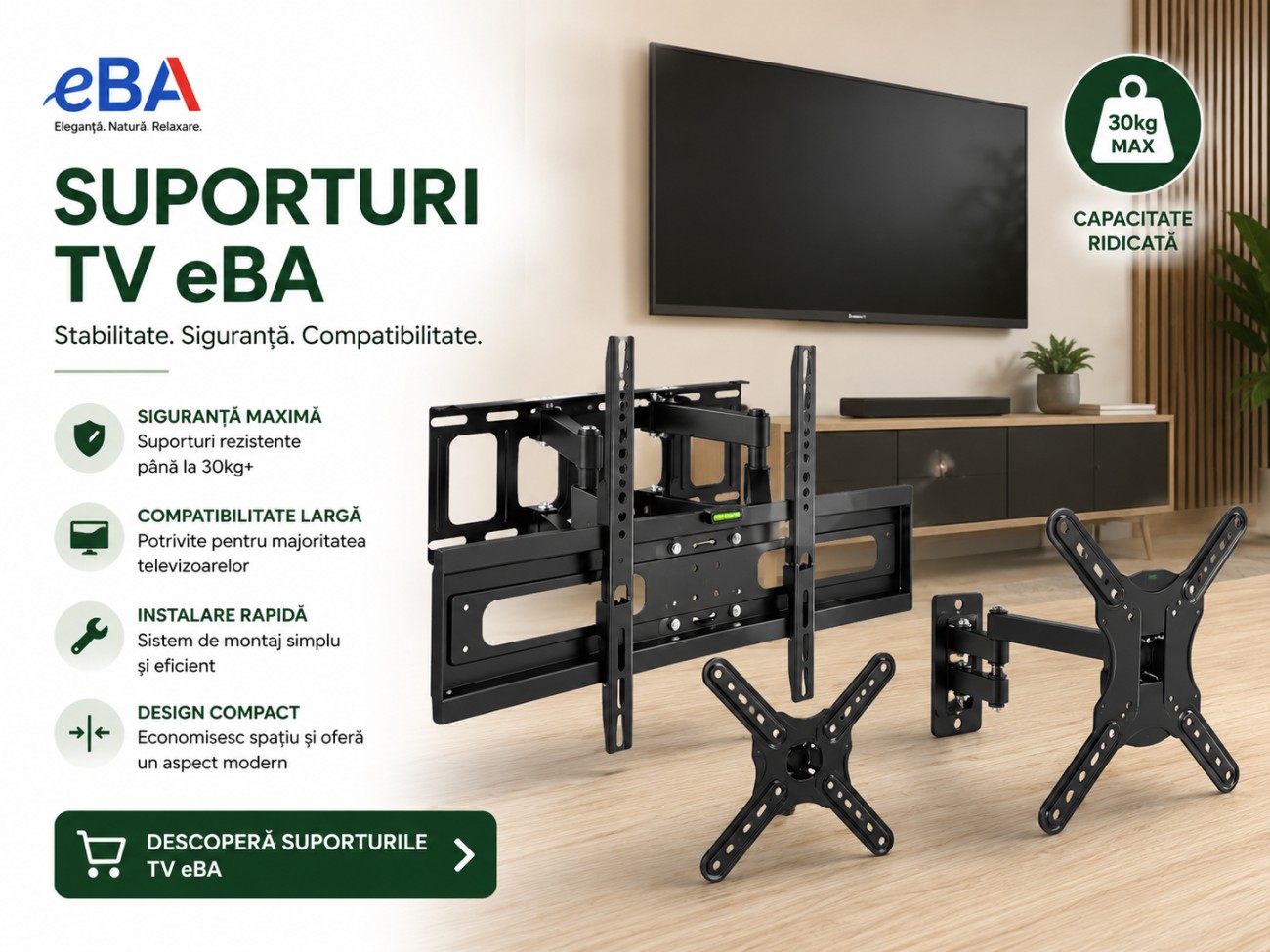 Suporturi TV eBA pentru televizoare LED LCD OLED