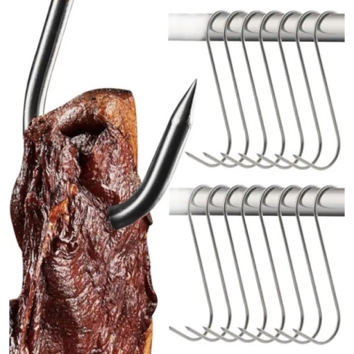 Carlig pentru macelarie sau afumatoare carne EBA, Tip S, 15 cm, capacitate maxima 15 kg - Img 2
