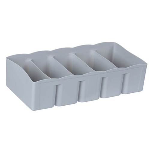 Set 2 organizatoare sertare cu 5 compartimente, EBA, dimensiuni 31 x 15.5 x 8 cm, Gri - Img 3