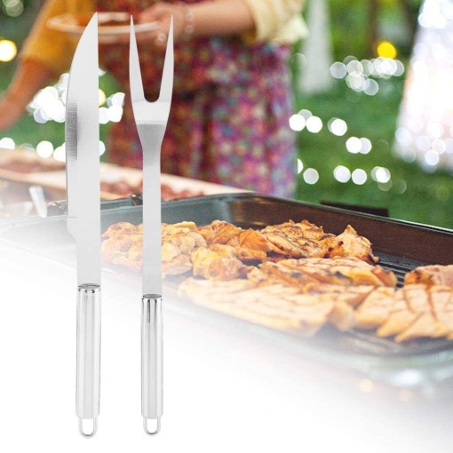 Set 9 Ustensile Gratar EBA, Inclus Geanta Portabila, Inox - Img 3