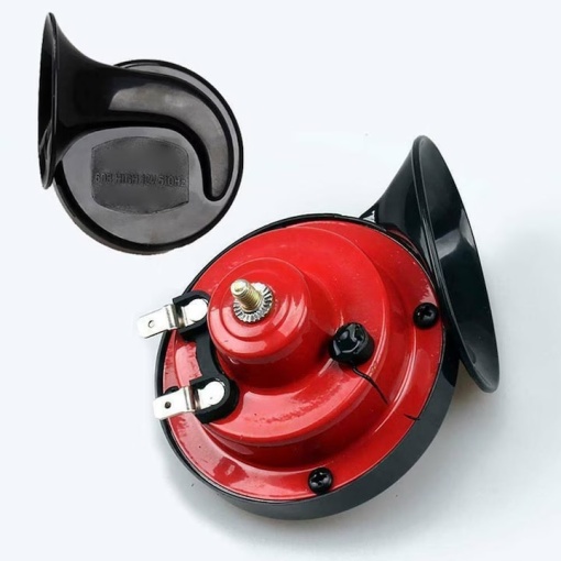 Set Claxon Auto Universal 12V EBA, Tonuri inalte + joase, Sunet puternic 60dB, compatibil autoturisme, dube, motociclete, barci - Img 2