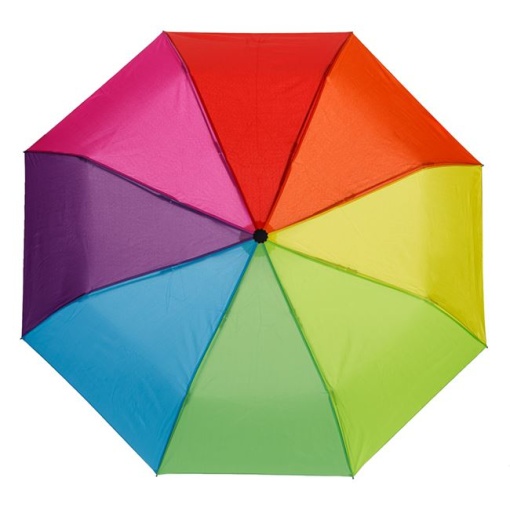 Umbrela de Ploaie Pliabila Manuala EBA, Model Curcubeu 24 cm - Img 2