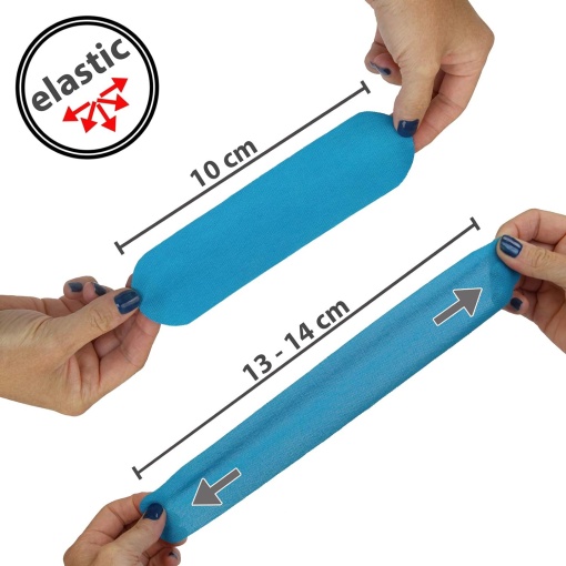 Banda Kinesiologica, Kinesio Tape EBA Sports albastru, impermeabila, dimensiuni 5 cm x 5 m - Img 4