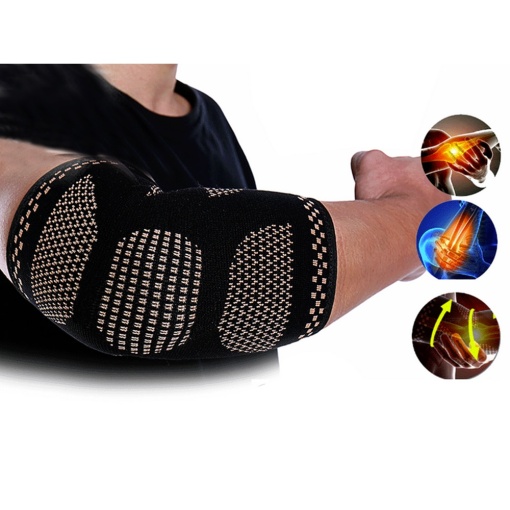Cotiera compresiva EBA, Elastica, Prevenire traumatisme articulare in timpul exercitiilor fizice, Unisex, Marime universala - Img 2