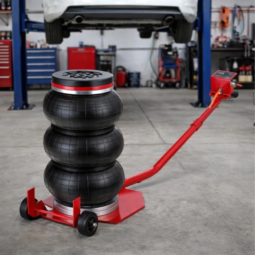 Cric pneumatic auto EBA 3,5 tone, tip Snowman cu 3 perne, ridicare 15-40 cm, 6-12 bari, pentru autoturisme, SUV-uri si autoutilitare - Img 5