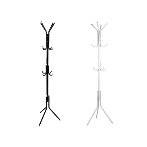 Cuier Tip Pom EBA cu 12 Agatatoare pentru Haine si Imbracaminte, Inaltime 170 cm, Tampoane Antialunecare de Cauciuc, Alb - Img 2
