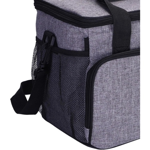 Geanta termo-izolanta High Quality pentru picnic EBA, 40 L, 2 pastile racire, Impermeabila, Spuma EVA, 47 x 28.5 x 30 cm, Gri - Img 2