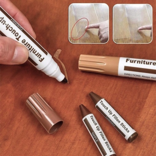 Kit 25 piese pentru reparatii suprafete din lemn EBA, markere si creioane cerate, uscare rapida - Img 4
